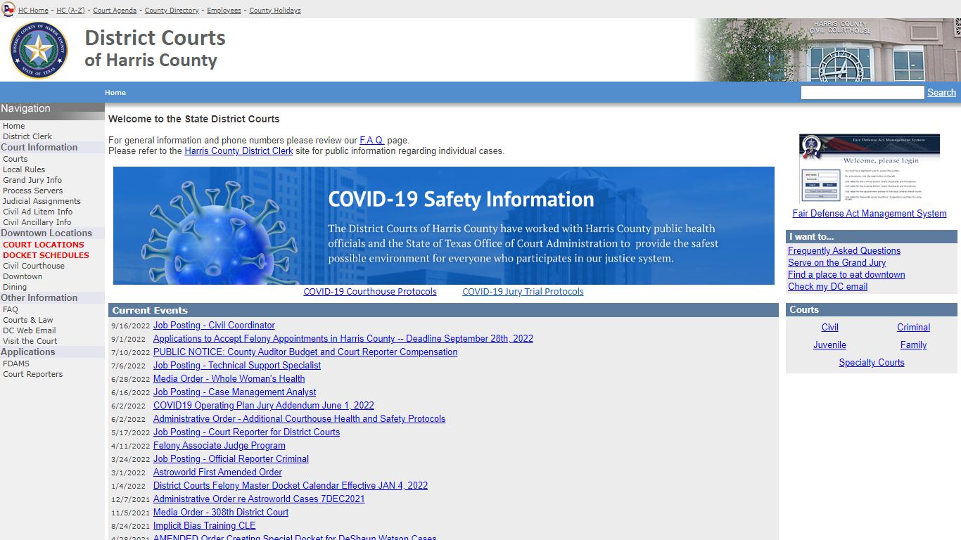 Harris County District Courts - justex.net